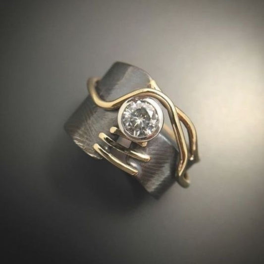 Lovisa™ | Zirkoniumring i Antiksilver