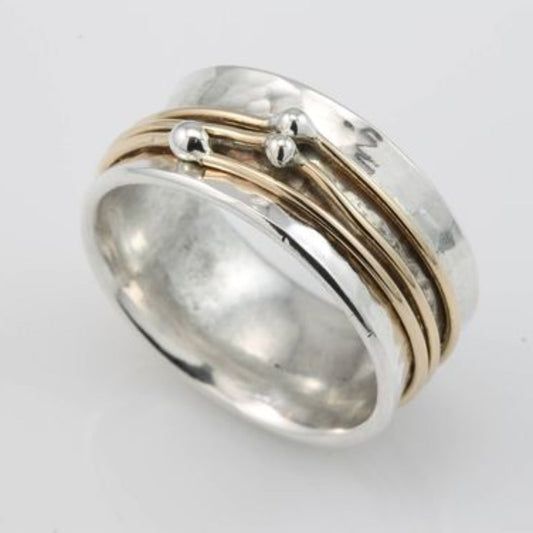 Freja™ | Vintage guld-overlejret silverring