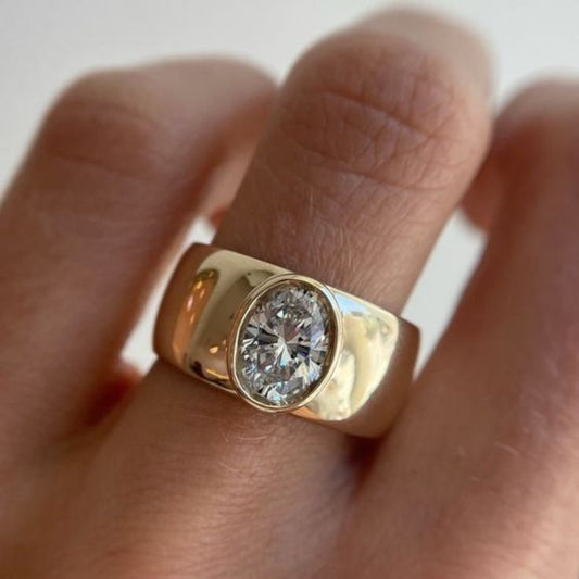 Ingrid™ | Vintage ring med infattad zirkonia i guld