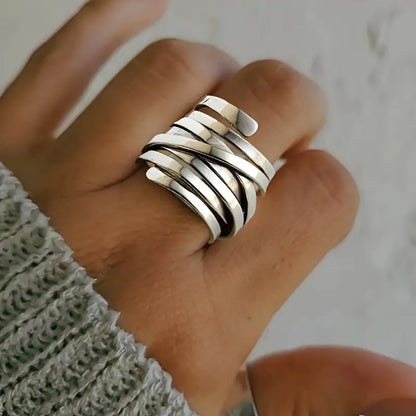 Elsa™ | Vintage Tjock Lagersilverring