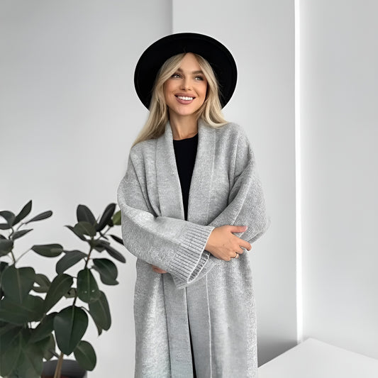 Hilma™ | Elegantti Neulejakku – V-kaula-aukko & Lepakkohihat