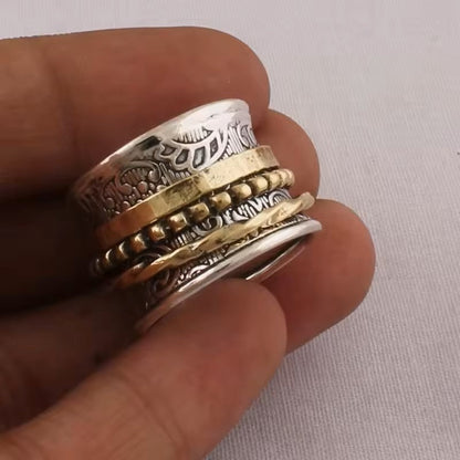 Ingrid™ | Vintage guld- och silverring i antik stil