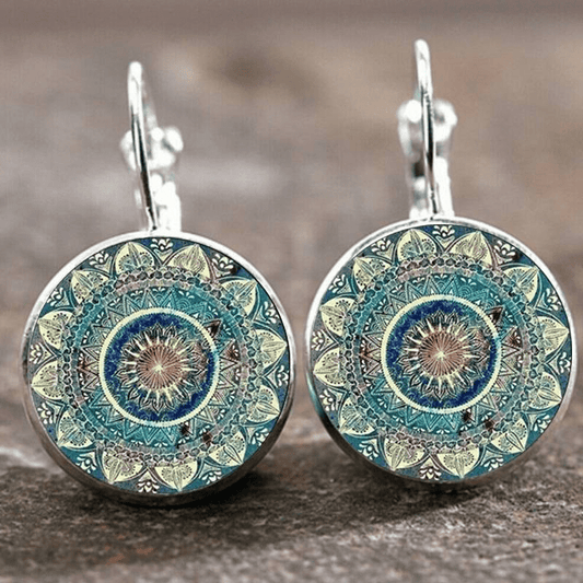 Val™ | Rund Mandala Örhängen Vintage