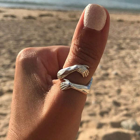 Agnes™ | Justerbar silver huggerring