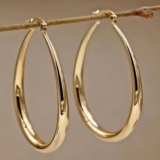 Elina™ | Vintage guld hoop-örhängen