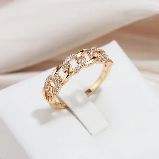 Elvira™ | Elegant Guld Länkring