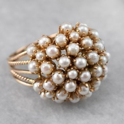 Elina™ | Ring med inlagda pärlor