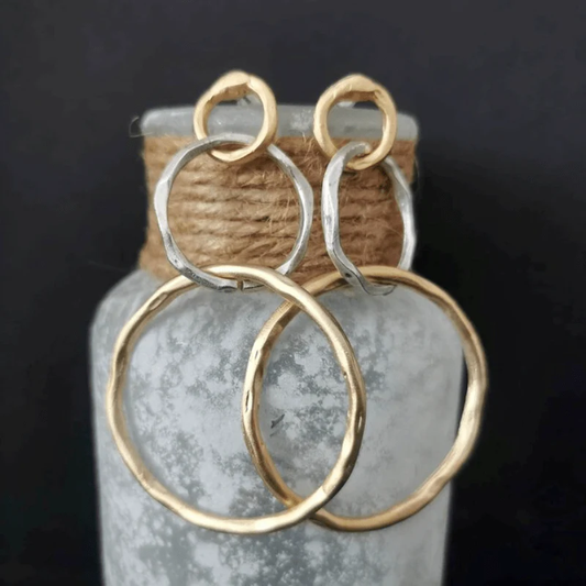 Meja™ | Guld och silver örhängen