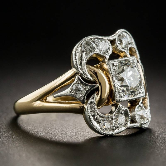 Linnea™ | Vintage Guld Ring med Zirkoner